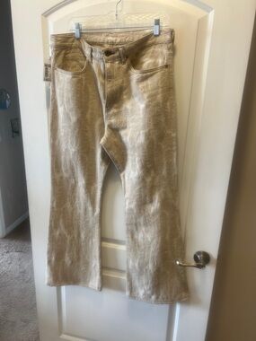 Kapital Metallic Beige Straight Jeans